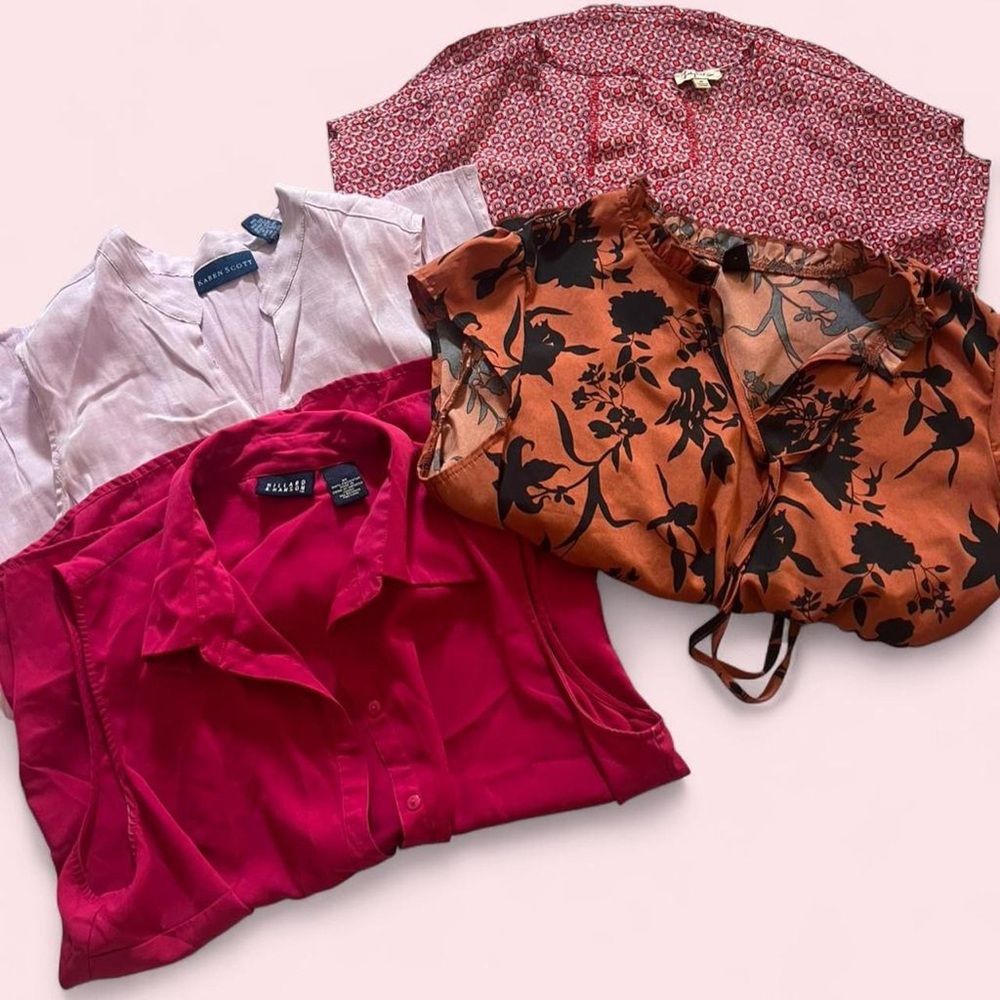 Assorted Women's Blouses - Pink, Red, Orange